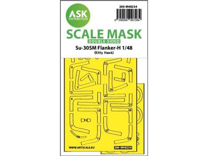 1/48 Su-30SM Flanker-H double-sided express fit mask for Kitty Hawk