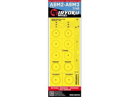 1/48 A6M2 - A6M3 -  National Insignias - Hinomaru - LATE
