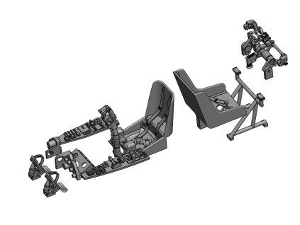 1/72 Messerschmitt Me 410A Cockpit detail set for Airfix kit