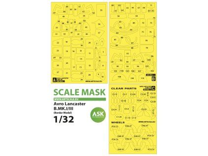 1/32 Avro Lancaster B Mk.I/III express self adhesive masks for Border Model