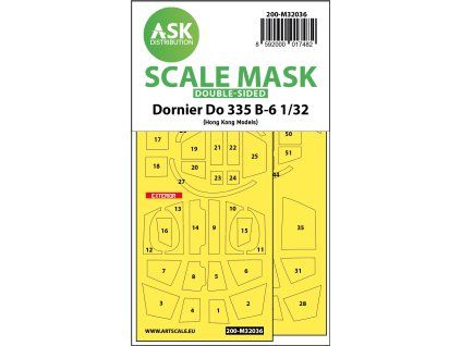 1/32 Dornier Do 335B-6 double-sided mask for HK Models