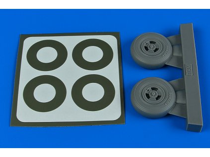 1/32 Spitfire Mk.IX wheels (3-spoke) & paint masks for TAMIYA kit