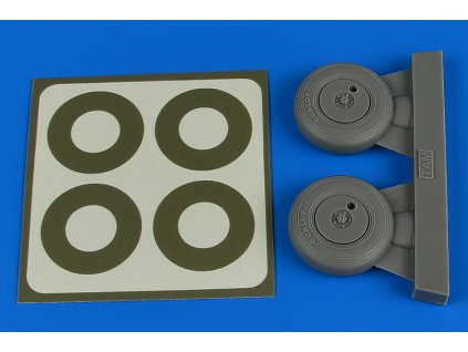 1/32 Spitfire Mk.IX wheels (covered) & paint masks for TAMIYA kit