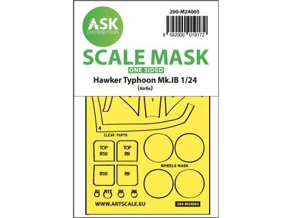 1/24 Hawker Typhoon Mk.IB one-sided express masks for Airfix