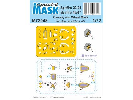 1/72 Spitfire Mk.22/24 and Seafire Mk.46/47 MASK