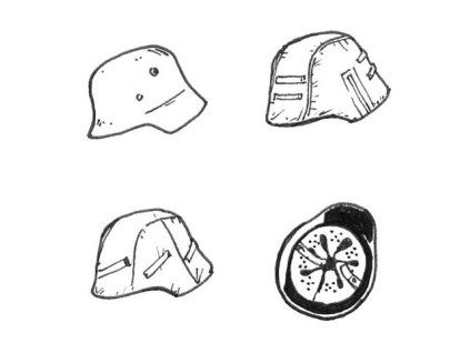 1/35 German WWII Helmets 6 pcs
