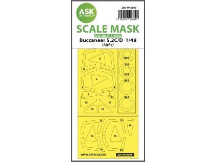 1/48 Buccaneer S.2C/D double-sided mask self-adhesive, pre-cutted for Airfix