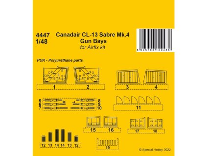 1/48 Canadair CL-13 Sabre Mk.4 Gun Bays for Airfix kit