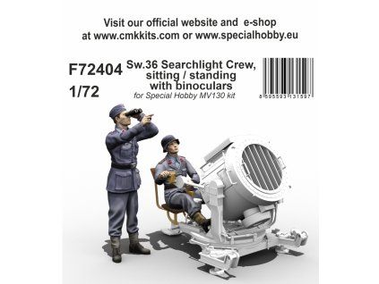 1/72 Sw.36 Searchlight Crew, sitting / standing with binoculars