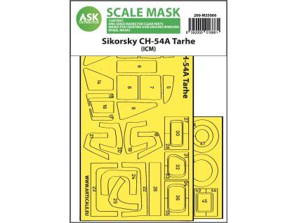1/35 Sikorsky CH-54A Tarhe one-sided express fit mask for ICM