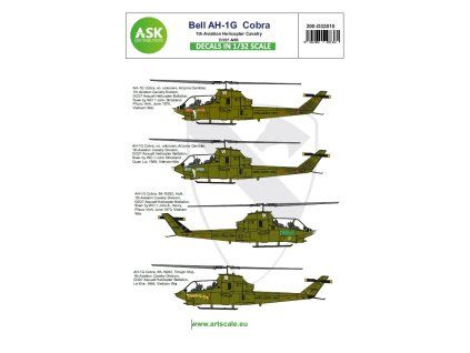 1/32 Bell AH-1G Cobra 1th Aviation Helicopter Cavalry D/227 AHB
