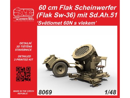 1/48 60 cm Flak Scheinwerfer (Flak Sw-36) mit Sd.Ah.51 / Světlomet 60N s vlekem