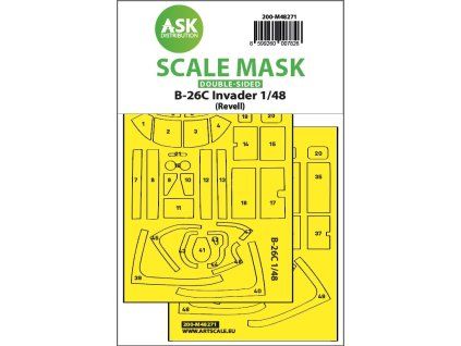 1/48 B-26C Invader double-sided express fit mask for Revell