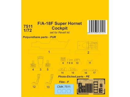 1/72 F/A-18F Super Hornet Cockpit for Revell kit