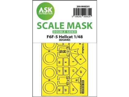 1/48 F6F-5 Hellcat double-sided express fit mask for Eduard