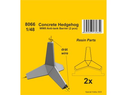 1/48 Concrete Hedgehog - WWII Anti-tank Barrier (2 pcs.)