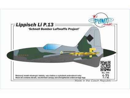 1/72 Lippisch Li P.13 Schnell Bomber Luftwaffe Project