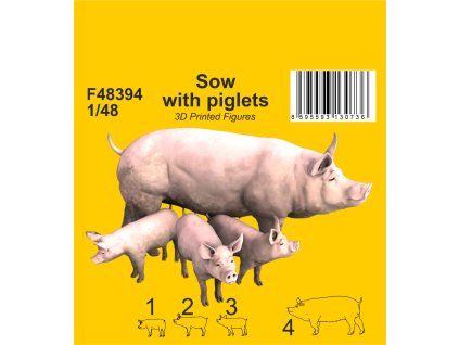 1/48 Sow with piglets