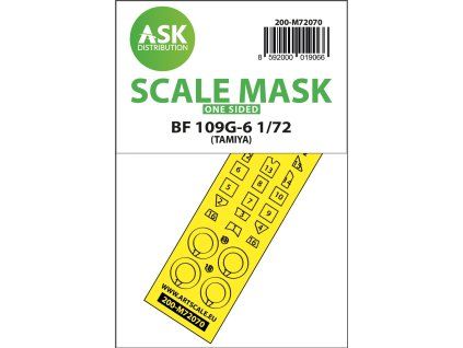 1/72 Bf 109G-6 one-sided express fit mask for Tamiya