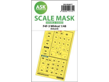 1/48 F4F-3 Wildcat double-sided express mask for Eduard