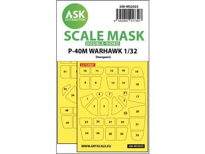 1/32 P-40M Warhawk double-sided express masks for Hasegawa/Hobby2000