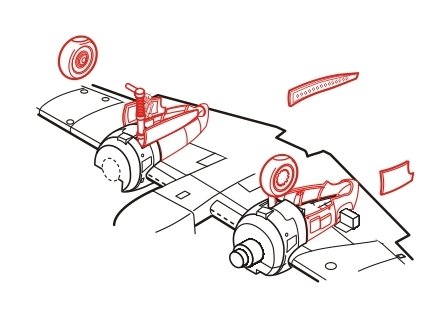 1/48 Hs 129B - undercarrage set for HAS