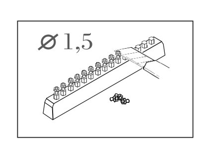Bolt with hexagonal head 1,5 mm (60 pcs)