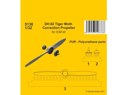 1/32 DH.82 Tiger Moth Correction Propeller(ICM kit)
