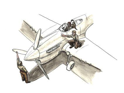 1/72 RAF Pilot Sitting in Cockpit w/Monkey on Shou