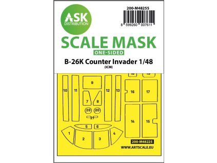 1/48 B-26K Counter Invader one-sided express fit mask for ICM