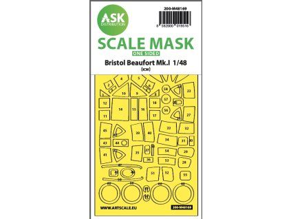 1/48 Bristol Beaufort Mk.I one-sided express fit mask for ICM