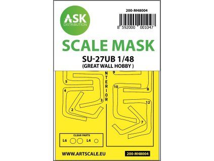 1/48 SU-27UB double-sided painting mask for Great Wall Hobby