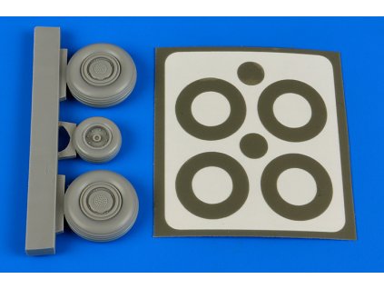 1/72 Su-27 Flanker wheels & paint masks - (late ve