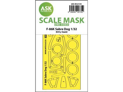 1/32 F-86K Sabre Dog one-sided express fit mask for Kitty Hawk