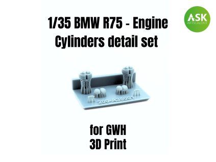 1/35 BMW R75 - Engine Cylinders detail set recommended for GWH