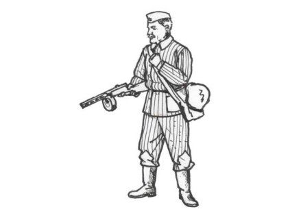 1/35 Soviet Soldier with Machinegun (1 fig.)