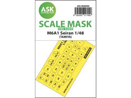 1/48 M6A1 Seiran one-sided mask self-adhesive pre-cutted for Tamiya
