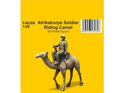 1/48 Afrikakorps Soldier Riding Camel / 3D Printed