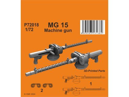 MG 15 German WWII Machine gun 1/72 (2 pcs)