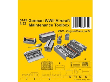 1/32 German WWII Aircraft Maintenance Toolbox