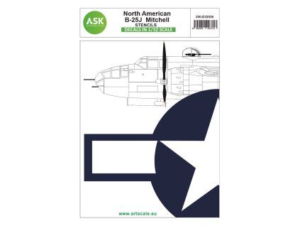 1/32 N.A. B-25J Mitchell stencils