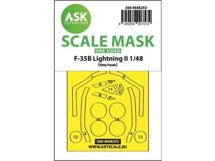 1/48 F-35B Lightning II one-sided express fit mask for Kitty Hawk