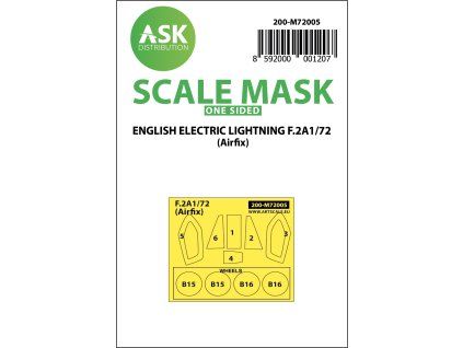 1/72 EE Lightning F.2A one-sided painting mask for Airfix