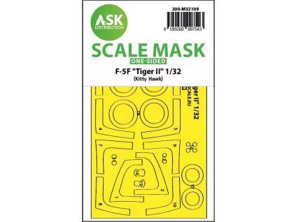 1/32 F-5F Tiger II one-sided express fit mask for Kitty Hawk