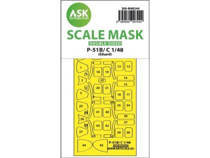 1/48 P-51B/C Mustang double-sided express fit mask for Eduard