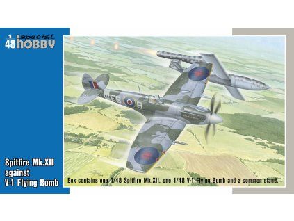 1/48 Spitfire Mk.XII against V-1 Flying Bomb