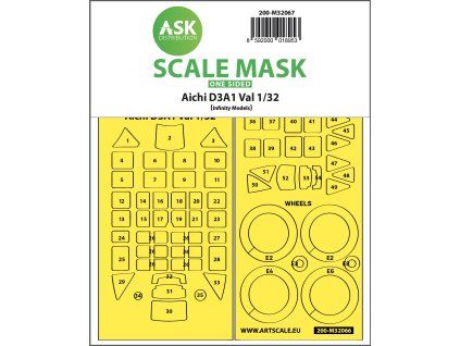 1/32 Aichi D3A1 Val one-sided express self adhesive mask for Infinity 3206
