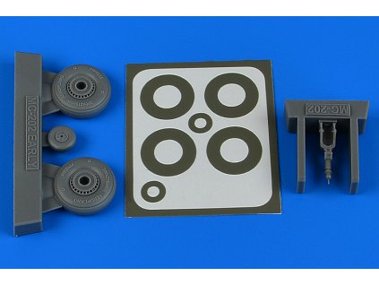 1/48 Macchi Mc.202 - early wheels & paint masks for HAS/EDU kit