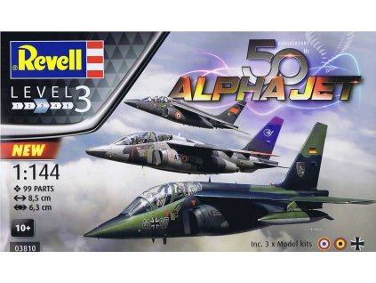 Plastic ModelKit letadla 03810 - 50th Anniversary "Alpha Jet" (1:144)