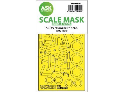 1/48 Su-35 Flanker-E double-sided express fit mask for Kitty Hawk